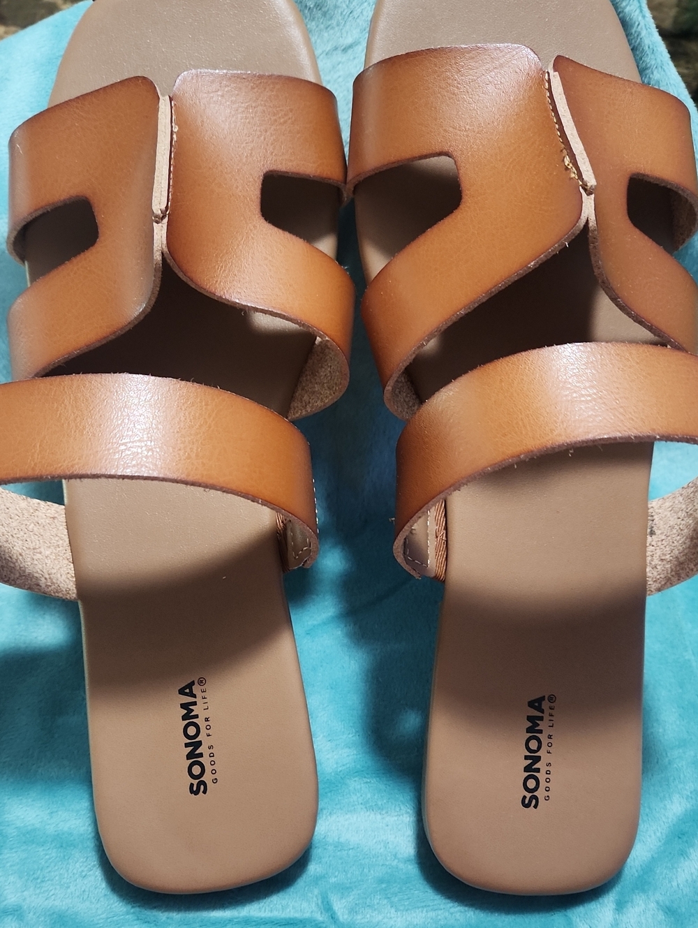 SONOMA Cognac Brown Slide Sandals for Women